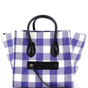 Celine Phantom Bag Woven Gingham Medium #197600C86B